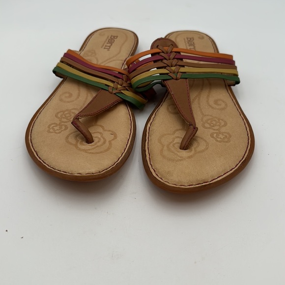 Born Hoda Citrus Multi Flat Thong Flip Flop Sandals Womens - Picture 5 of 13